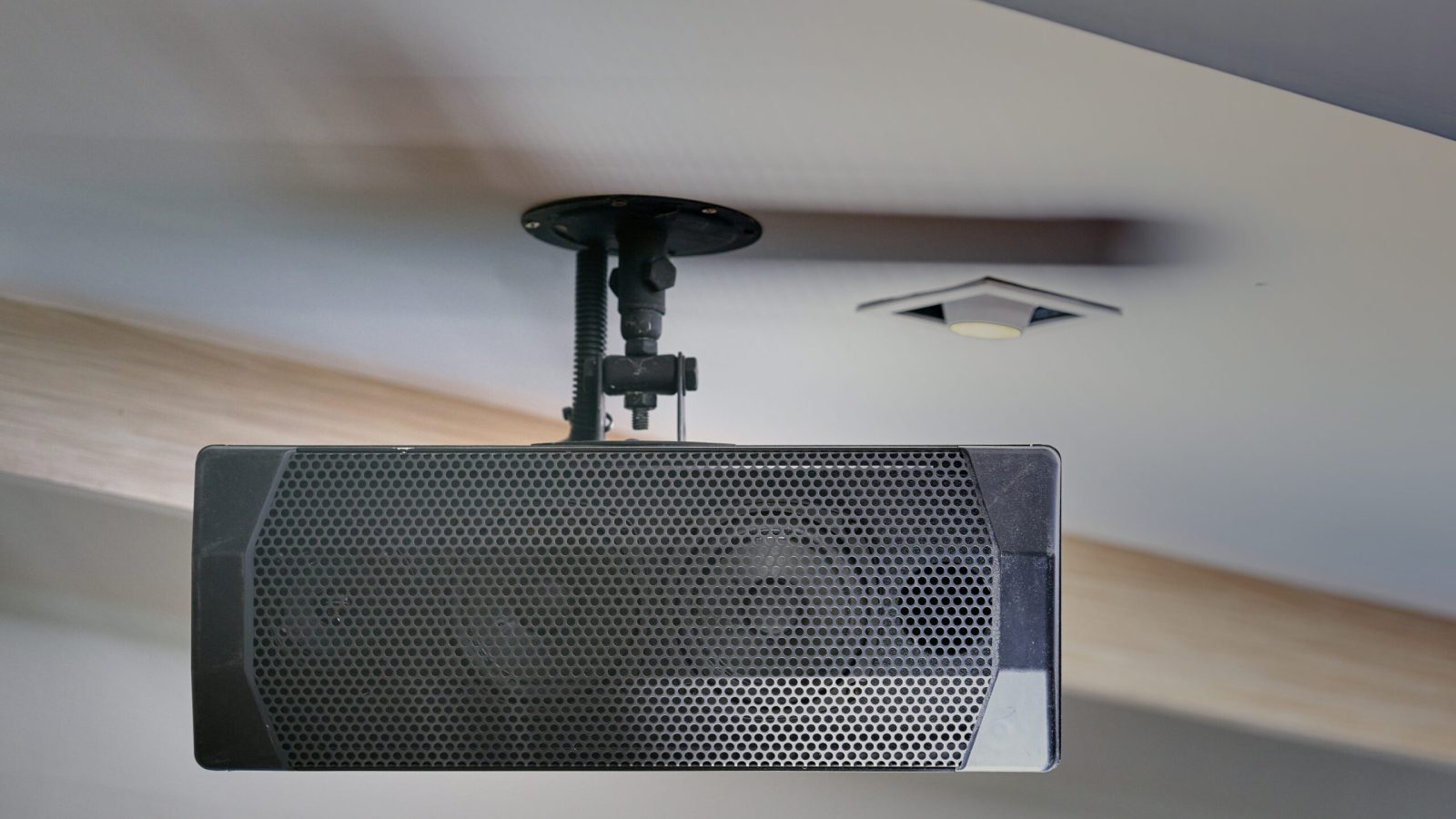 Enhance your office environment with state-of-the-art audio solutions. Experience the clarity of sound from strategically positioned overhead speakers. Serving Des Moines, Ankeny, and all of Iowa.